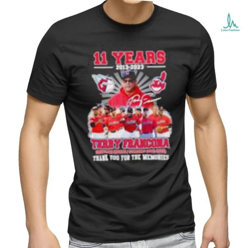 11 Years 2013 – 2023 Terry Francona Thank You For The Memories T Shirt