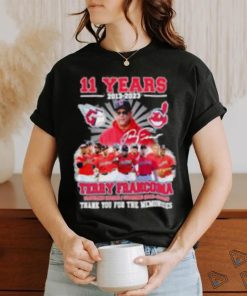 11 Years 2013 – 2023 Terry Francona Thank You For The Memories T Shirt