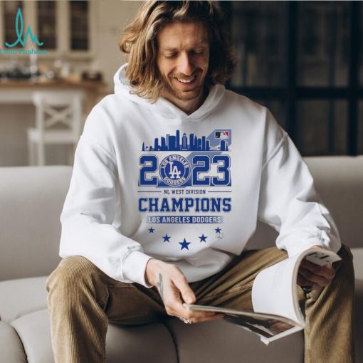 2023 NL West Division Champions 2023 MLB Los Angeles Dodgers skyline shirt