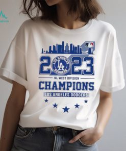 2023 NL West Division Champions 2023 MLB Los Angeles Dodgers skyline shirt