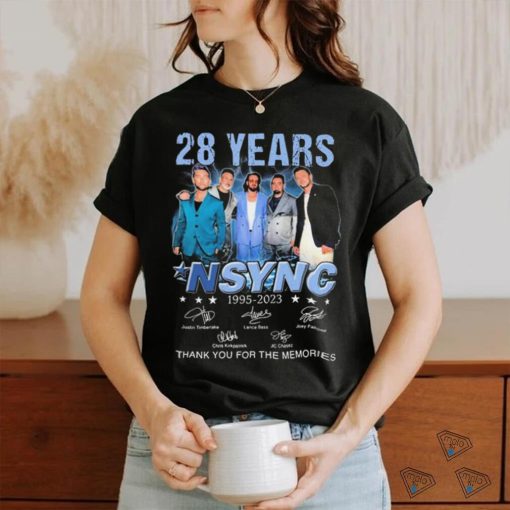 28 Years NSYNC 1995 2023 Thank You For The Memories Signatures Shirt