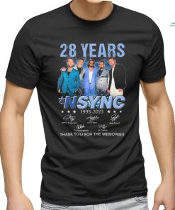 28 Years NSYNC 1995 2023 Thank You For The Memories Signatures Shirt