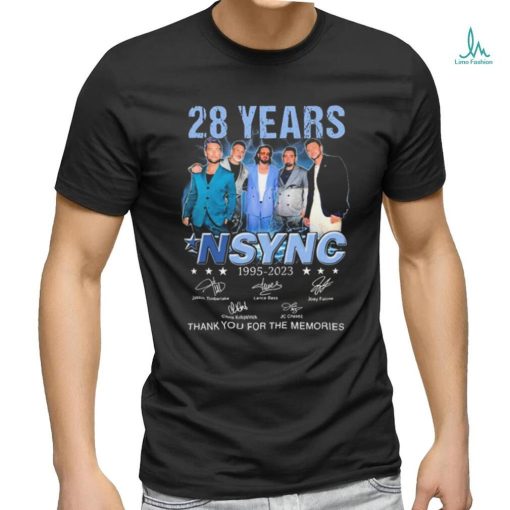 28 Years NSYNC 1995 2023 Thank You For The Memories Signatures Shirt