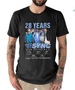 28 Years NSYNC 1995 2023 Thank You For The Memories Signatures Shirt