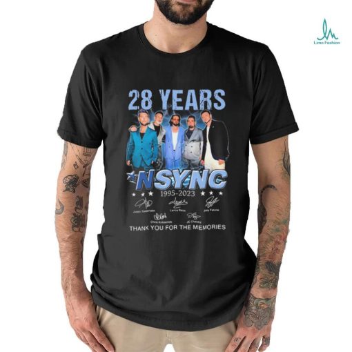 28 Years NSYNC 1995 2023 Thank You For The Memories Signatures Shirt