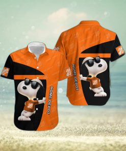 3D All Over Printed Home Depot Cute Snoopy Short Sleeve Summer Gift Hawaiian Shirt