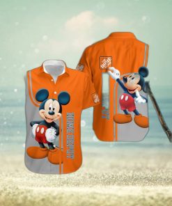 3D All Over Printed Home Depot Mickey Lover Short Sleeve Summer Gift Hawaiian Shirt