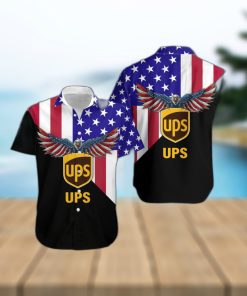 3D All Over Printed Ups US Flag Eagle Short Sleeve Summer Gift Hawaiian Shirt