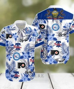 76ers Phillies Philadelphia Eagles Hawaiian Shirt Practical Beach Gift