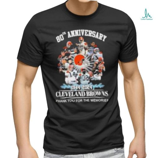 80th Anniversary 1944 – 2024 Cleveland Browns Thank You For The Memories T Shirt