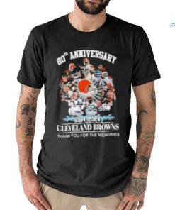 80th Anniversary 1944 – 2024 Cleveland Browns Thank You For The Memories T Shirt