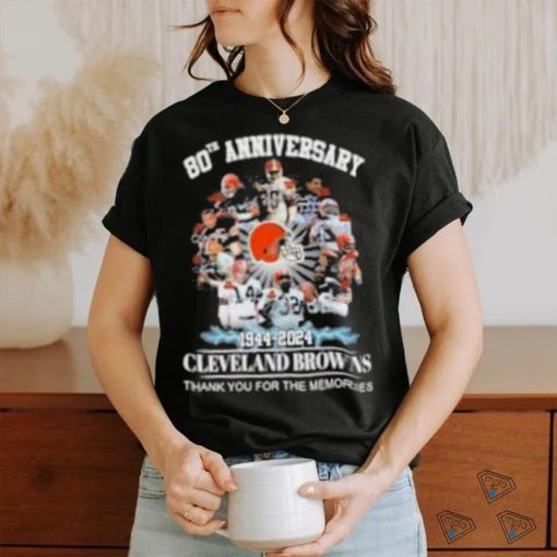 80th Anniversary 1944 – 2024 Cleveland Browns Thank You For The Memories T Shirt