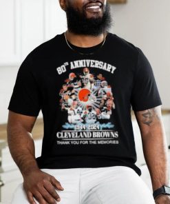 80th Anniversary 1944 – 2024 Cleveland Browns Thank You For The Memories T Shirt