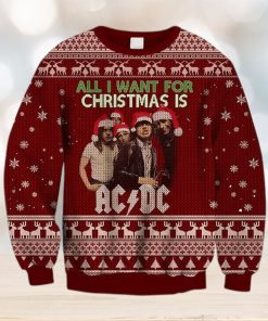 ACDC All I Want For Christmas Is ACDC 2023 Ugly Chirstmas Sweater