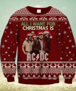 ACDC All I Want For Christmas Is ACDC 2023 Ugly Chirstmas Sweater