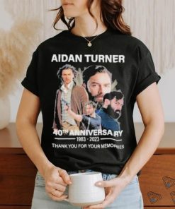 AIdan Turner 40th anniversary 1983 2023 thank you for the memories signature shirt