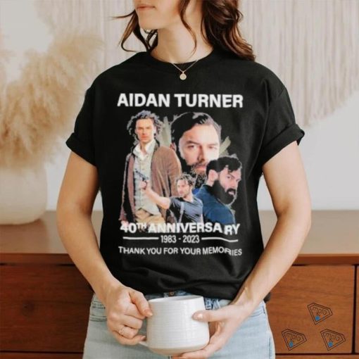 AIdan Turner 40th anniversary 1983 2023 thank you for the memories signature shirt