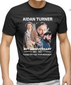 AIdan Turner 40th anniversary 1983 2023 thank you for the memories signature shirt