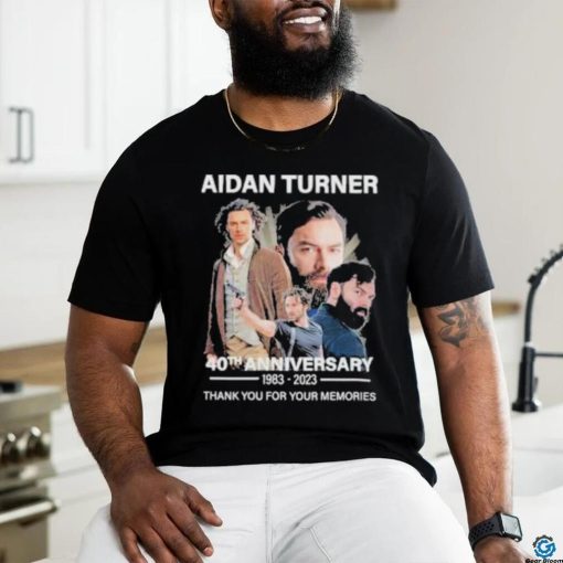 AIdan Turner 40th anniversary 1983 2023 thank you for the memories signature shirt