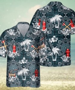 AWESOME FIREFIGHTER AOP POCKET HAWAIIAN SHIRT