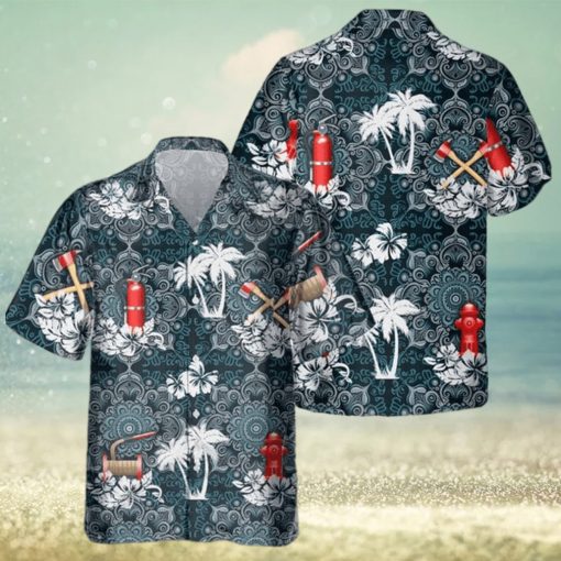 AWESOME FIREFIGHTER  AOP POCKET HAWAIIAN SHIRT