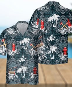 AWESOME FIREFIGHTER  AOP POCKET HAWAIIAN SHIRT