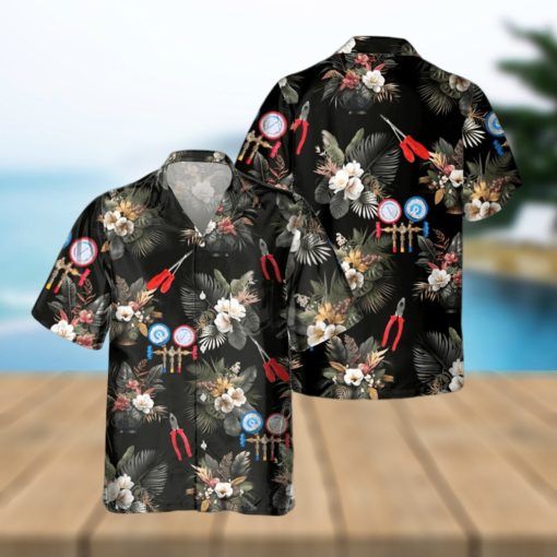 AWESOME HVACTECH  AOP POCKET HAWAIIAN SHIRT