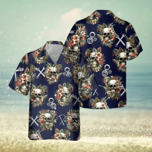 AWESOME MECHANIC  AOP POCKET HAWAIIAN SHIRT