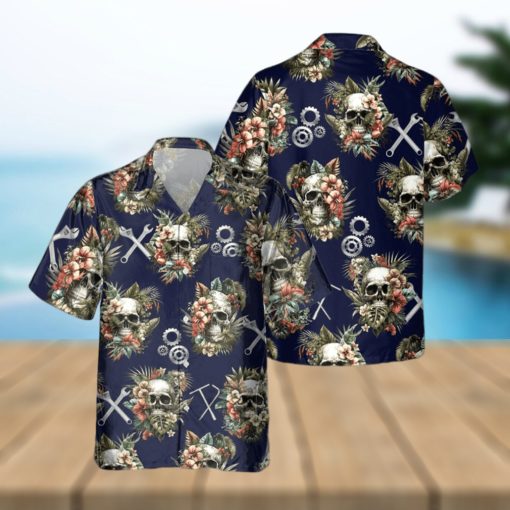 AWESOME MECHANIC  AOP POCKET HAWAIIAN SHIRT