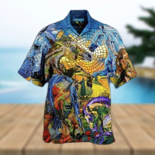 Abstract Horse All Over Printed Hawaiian Shirt