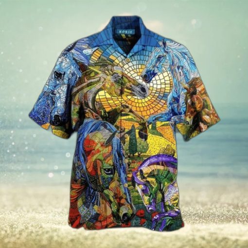 Abstract Horse All Over Printed Hawaiian Shirt