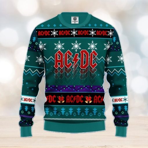 Acdc Ugly Christmas Sweater Blue Green Amazing Gift Men And Women Christmas Gift