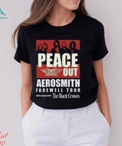 Aerosmith Peace Out Farewell Tour With The Black Crowes Shirt Band Fan Classic Unisex