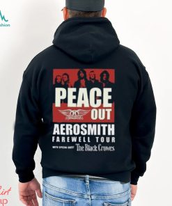Aerosmith Peace Out Farewell Tour With The Black Crowes Shirt Band Fan Classic Unisex