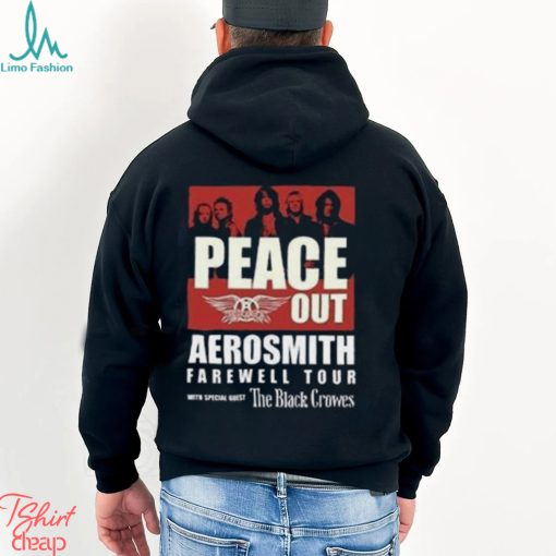 Aerosmith Peace Out Farewell Tour With The Black Crowes Shirt Band Fan Classic Unisex