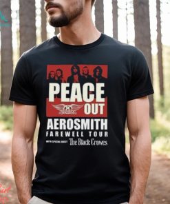 Aerosmith Peace Out Farewell Tour With The Black Crowes Shirt Band Fan Classic Unisex