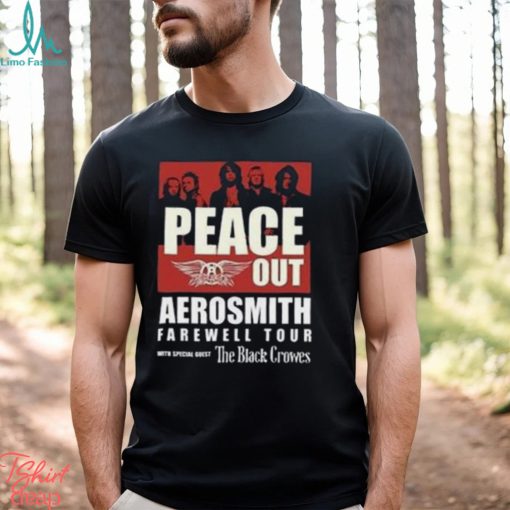 Aerosmith Peace Out Farewell Tour With The Black Crowes Shirt Band Fan Classic Unisex
