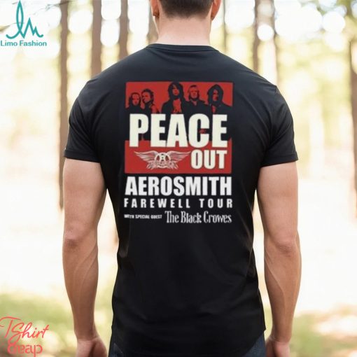 Aerosmith Peace Out Farewell Tour With The Black Crowes Shirt Band Fan Classic Unisex
