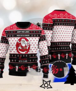 Ain’t No Laws When You Drink Chick Fil A With Claus Ugly Christmas Sweater All over Printed Xmas Christmas Gift