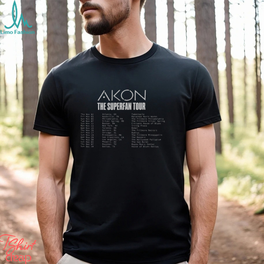 Akon Fall 2023 The Superfan Tour Merch, The Superfan Tour Akon 2023 Shirt,  Akon 2023 North American Tour Dates T Shirt - Limotees