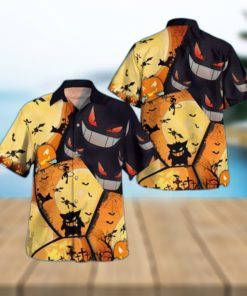 Aloha Gengar Pokemon Hawaiian Shirt Halloween Gift Beach Gift For Friends