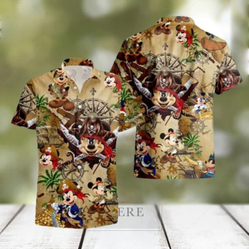 Aloha Pirates Mickey Mouse Hawaiian Shirt Gift For Disney Lovers