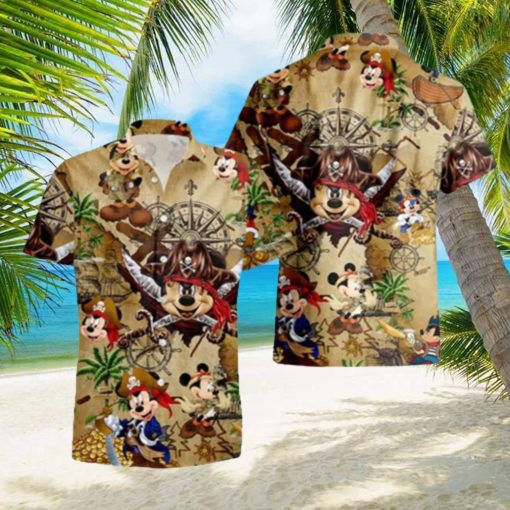 Aloha Pirates Mickey Mouse Hawaiian Shirt Gift For Disney Lovers