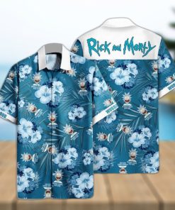 Aloha Rick And Morty Hawaiian Shirt Hibiscus Flowers Pattern Summer Holiday Gift