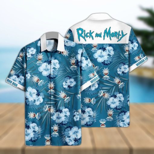 Aloha Rick And Morty Hawaiian Shirt Hibiscus Flowers Pattern Summer Holiday Gift