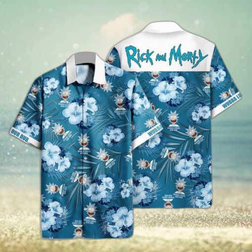 Aloha Rick And Morty Hawaiian Shirt Hibiscus Flowers Pattern Summer Holiday Gift