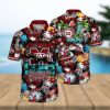 Minnesota Vikings Skull And Flower Halloween Hawaiian Shirt For Men And Women