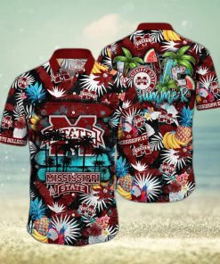 Aloha Summer NCAA Mississippi State Bulldogs Hawaiian Shirt Tropical Fruit Pattern