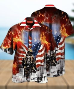 Always Remember Firefighter All Over Printed Hawaiian Shirt