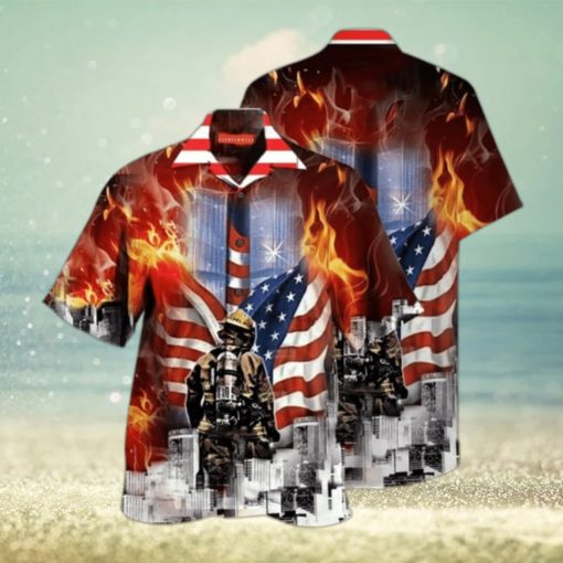 Always Remember Firefighter All Over Printed Hawaiian Shirt